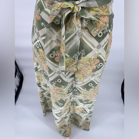 Vintage 70’s Maxi Dress Winged Laced Sleeves 24” waist - Picture 7 of 14